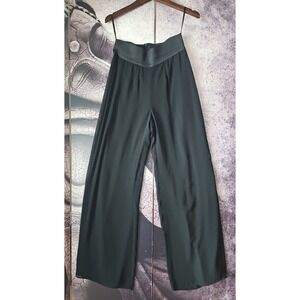 Jackie Jon New York‎ Flowy Chiffon Black Wide Leg Dress Pants Womens Size 6